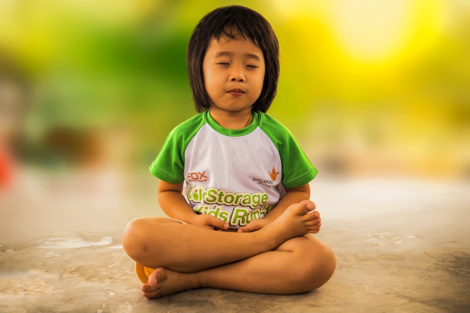 Meditation girl religion