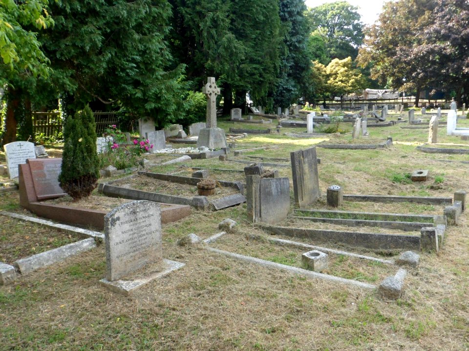 St Peter's Church, Rectory Lane, Woodmansterne (July 2013) (Churchyard) (1)