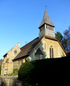 St Mary the Virgin's Church, Horsham Road, Holmbury St Mary (March 2014, from West)