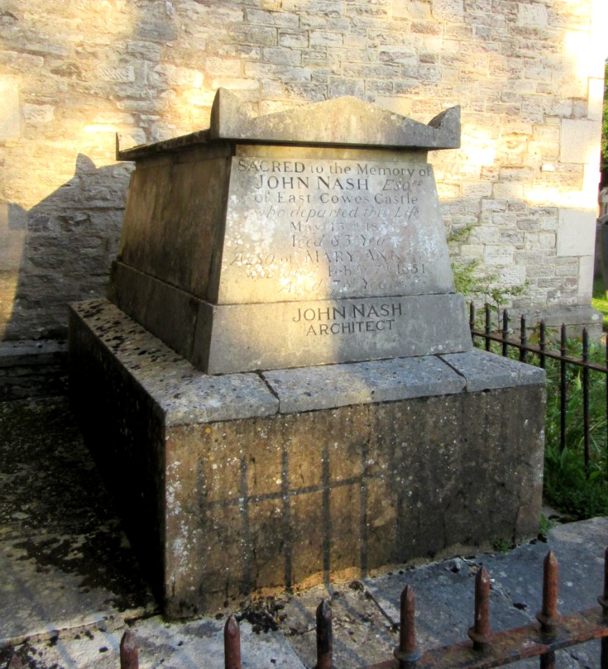 St James's Church, Church Path, East Cowes (May 2016) (Tomb of John Nash) (1)
