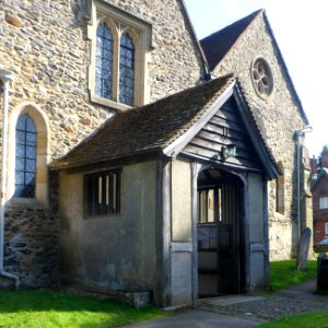 St James's Church, The Square, Shere (March 2014) (Porch)