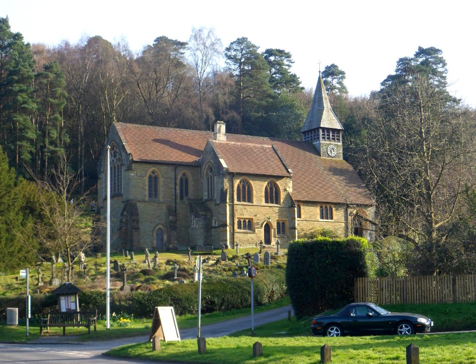 St Mary the Virgin's Church, Horsham Road, Holmbury St Mary (March 2014, from North) (1)