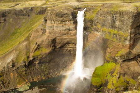 Waterfall rainbow iceland