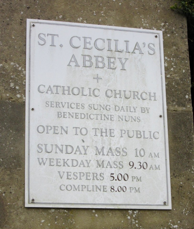 St Cecilia's Abbey RC Church, Appley Rise, Ryde (May 2016) (Signboard)