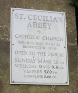 St Cecilia's Abbey RC Church, Appley Rise, Ryde (May 2016) (Signboard)