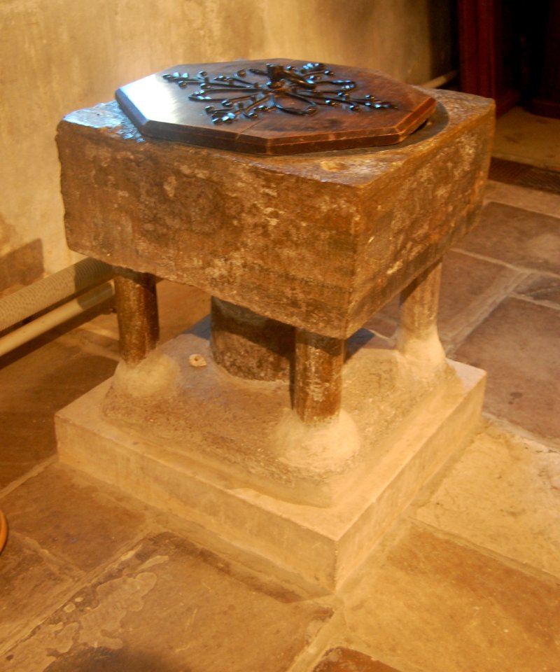 St Mary the Virgin's Church, High Street, Buriton (NHLE Code 1302500) (July 2019) (Font)