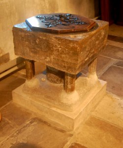 St Mary the Virgin's Church, High Street, Buriton (NHLE Code 1302500) (July 2019) (Font)