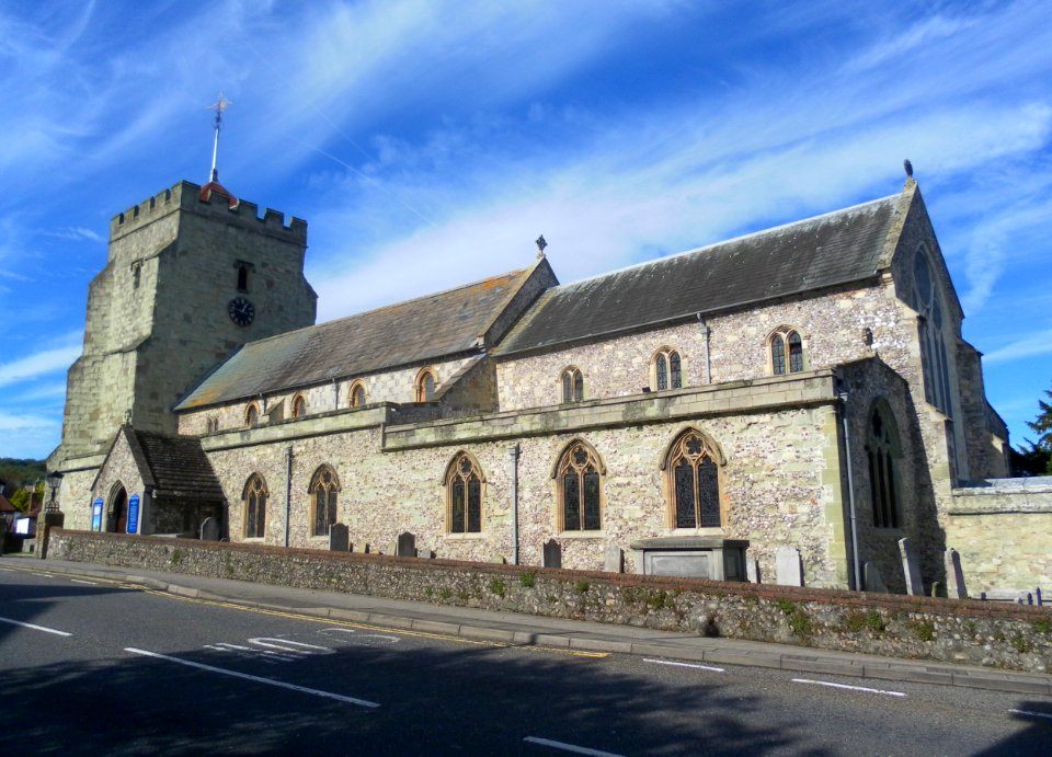 St Mary the Virgin's Church, Church Street, Old Town, Eastbourne (NHLE Code 1293915) (October 2012, from South)