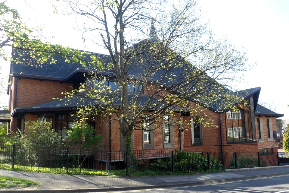 St Joseph's RC Church, Eastgate Gardens, Guildford (April 2014) (Right Side)