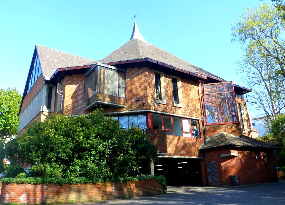 St Joseph's RC Church, Eastgate Gardens, Guildford (April 2014) (Left Side)