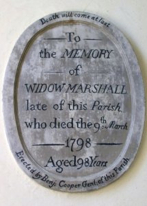 St Mary, Udimore, memorial tablet