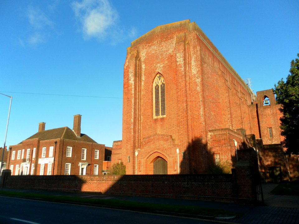 St Elisabeth's Church, Victoria Drive, Downside, Eastbourne (October 2012) (Original and Present Buildings)