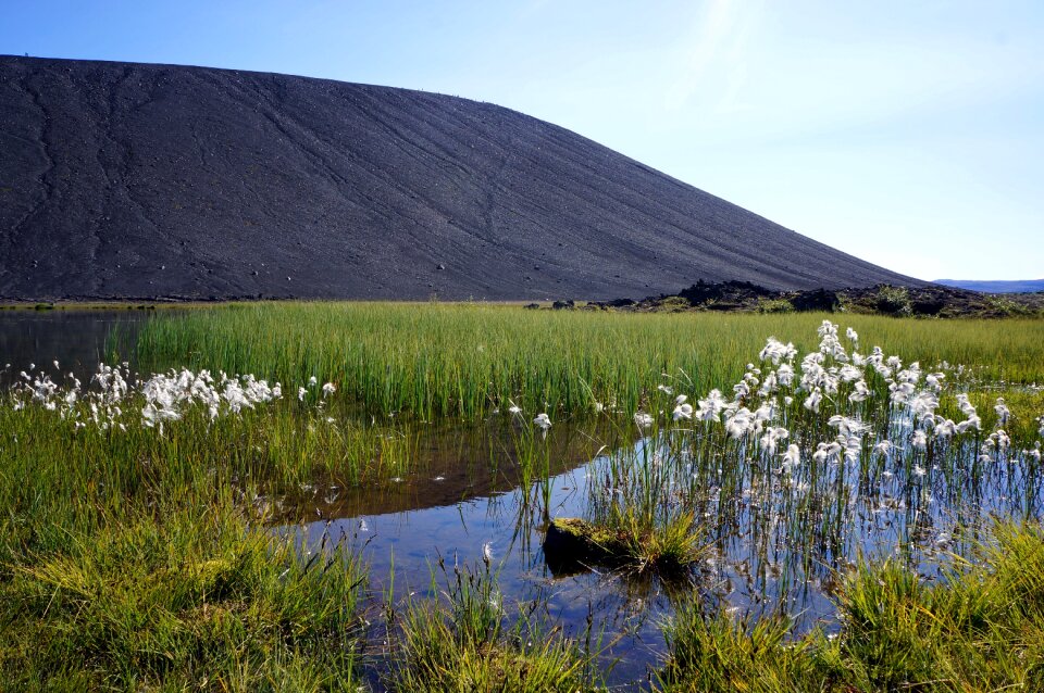 Volcano lake landscape