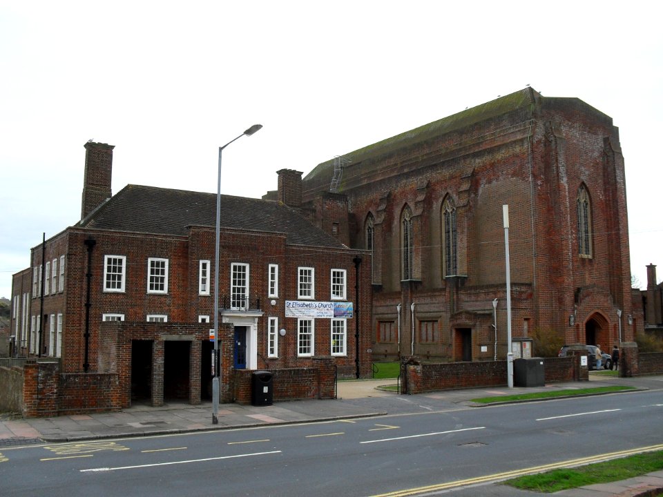 St Elisabeth's Church, Victoria Drive, Downside, Eastbourne (March 2010) (Original and Present Buildings)