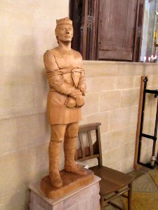 St Edmund- woodcarving, St Edmundsbury cathedral photo