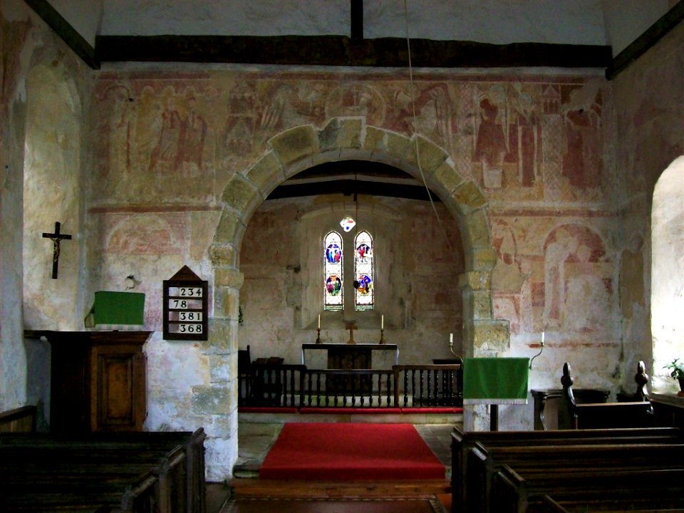 St Botolph, Hardham interior 01