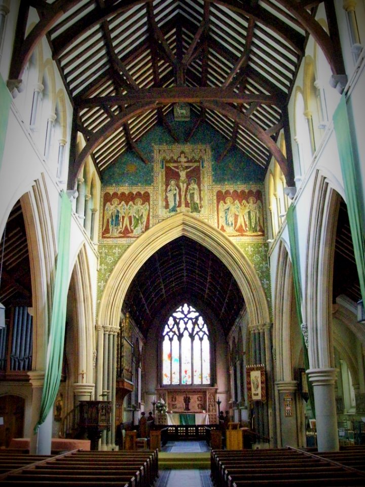St Martin, Dorking, interior looking East
