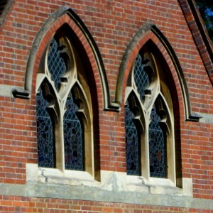 St Luke's Church, Whyteleafe Hill, Whyteleafe (April 2013) (Windows)