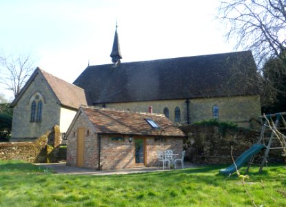 St Mark's Church, Walking Bottom, Peaslake (March 2014, from North)