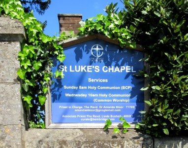 St Luke's Mission Church, Lane End Road, Bembridge (May 2016) (Signboard) photo