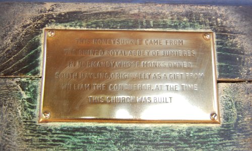 St Mary's Church, Church Road, Hayling Island (May 2019) (Plaque in Lychgate) (2)