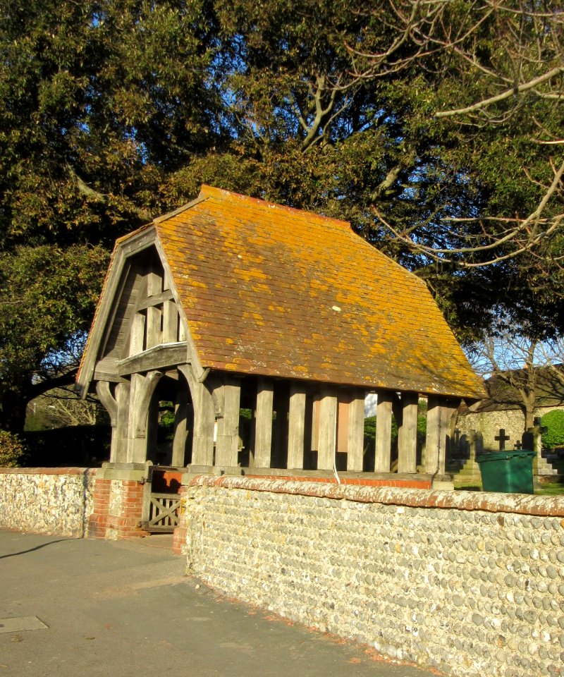 St Margaret's Church, The Green, Rottingdean (December 2016) (Lychgate) (2)