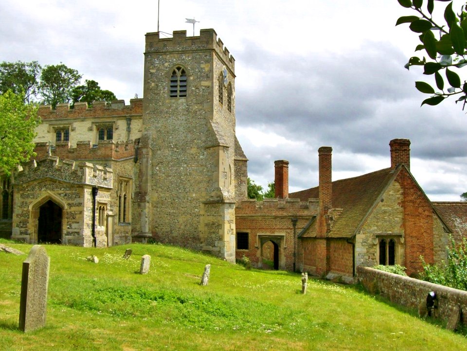 St Mary, Ewelme and almhouses
