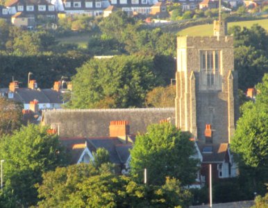 St Mary's RC Church, Surrenden Road seen from Highcroft Villas, Prestonville, Brighton (August 2016) (2)