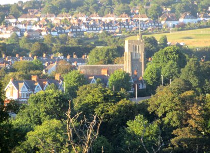 St Mary's RC Church, Surrenden Road seen from Highcroft Villas, Prestonville, Brighton (August 2016) (1)