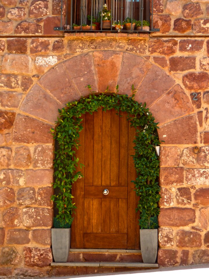 Prades popular architecture red sandstone