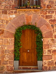 Prades popular architecture red sandstone