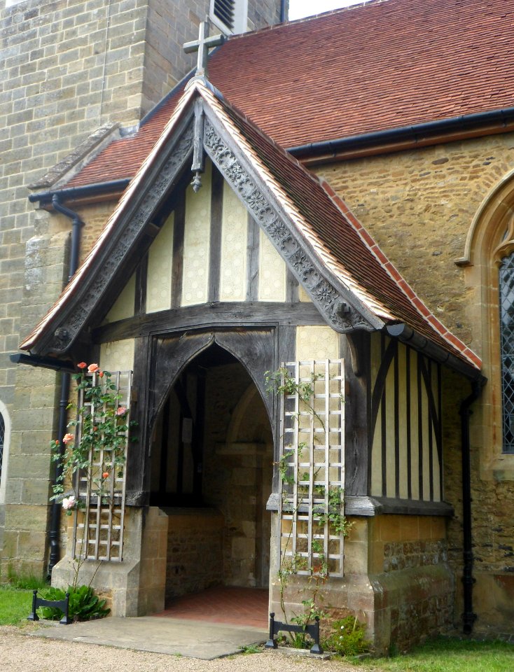 St Nicholas' Church, Peper Harow Park, Peper Harow (May 2014) (Porch)