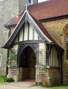 St Nicholas' Church, Peper Harow Park, Peper Harow (May 2014) (Porch)