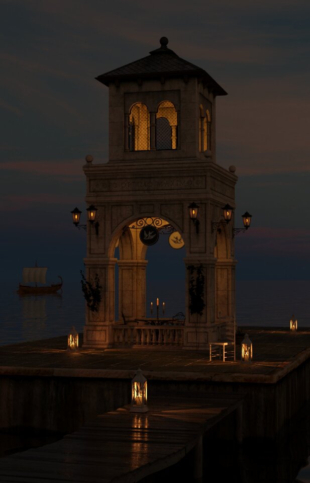 Water candlelight decoration