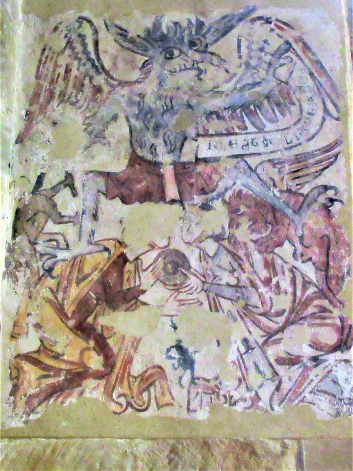 St Michael and St Mary, Melbourne, Derbyshire, wall painting