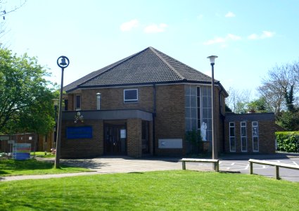 St Mary's RC Church (Rydes Hill), Aldershot Road, Guildford (April 2014, from Northeast)