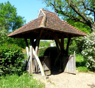 St Mark's Church, Guildford Road, Wyke, Normandy (May 2014) (Lychgate)