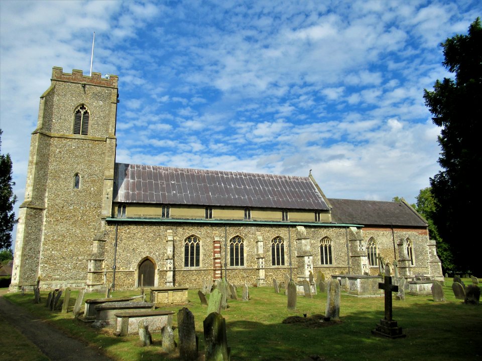 St Mary, Dennington, from south west