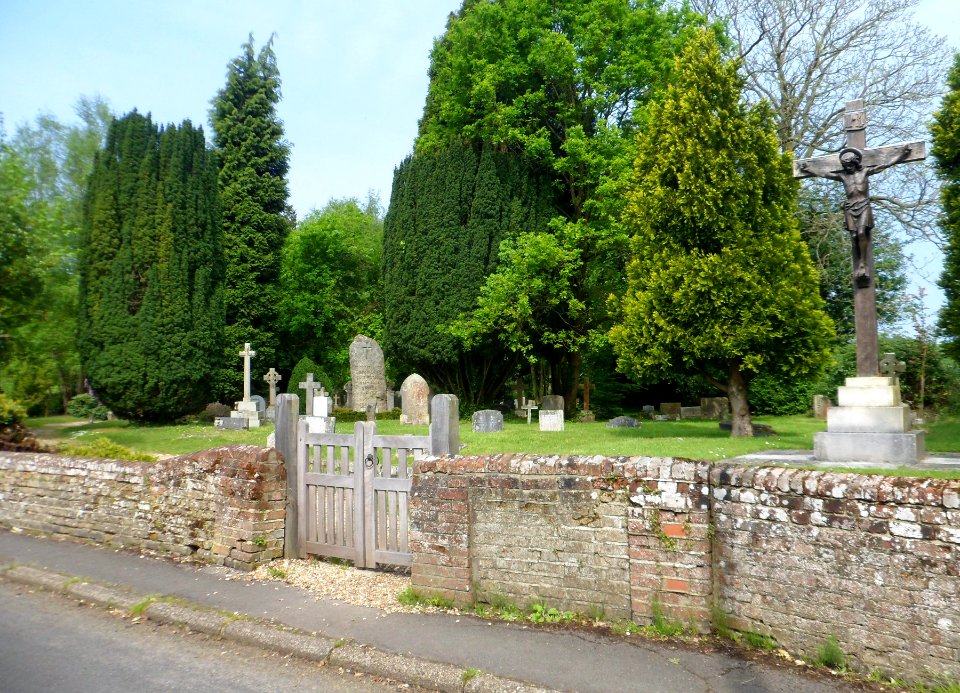 St Michael and All Angels Church, Church Lane, Pirbright (May 2014) (Graveyard)