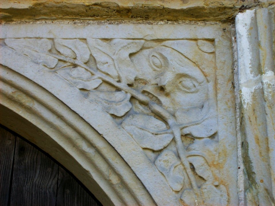 St Michael, Horsted Parva, green man
