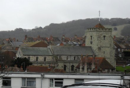 St Mary the Virgin's Church, Church Street, Old Town, Eastbourne (NHLE Code 1293915) (March 2010, from Willingdon Road)
