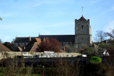 St Mary the Virgin's Church, Church Street, Old Town, Eastbourne (NHLE Code 1293915) (April 2011, from Motcombe Lane)
