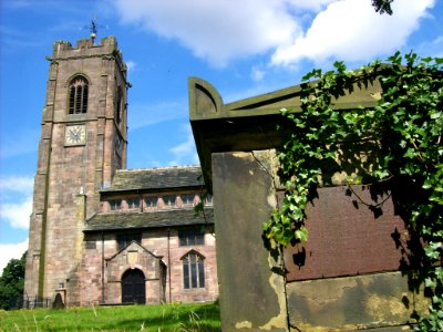 St Mary Prestwich, tower and south porch photo
