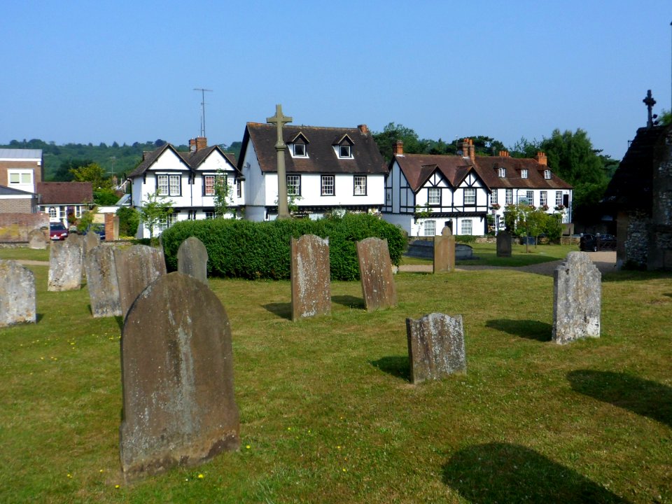 St Michael's Church, Old London Road, Mickleham (July 2013) (Churchyard) (2)