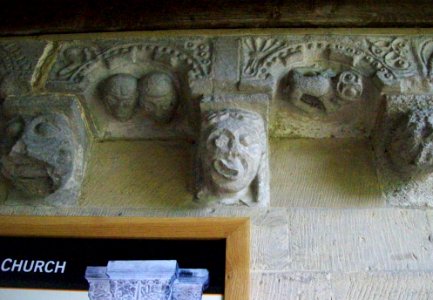 St Michael and All Angels, Barton-le-Street, corbel table 3