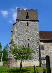 St Martin's Church, Ockham Road South, East Horsley (May 2014) (Tower)