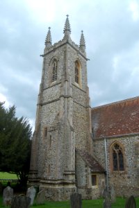 St Nicholas' Church, off Gosport Road, Chawton (NHLE Code 1093974) (May 2021) (Tower) (2)