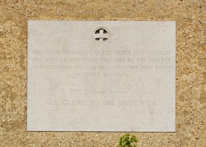 St Nicholas' Church, Battenburg Avenue, Hilsea (March 2019) (Foundation Stone)