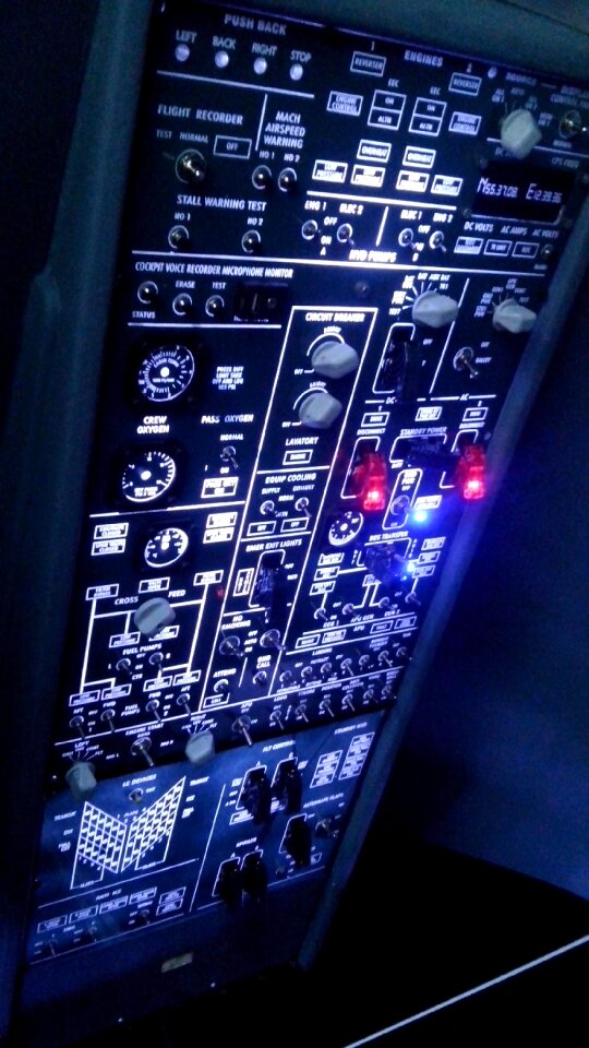 Control panel flight instruments cockpit
