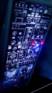Control panel flight instruments cockpit